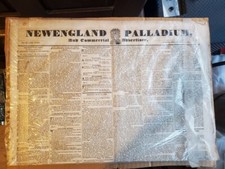 Antike New England Palladium Commercial Advertiser Zeitung Boston 14. Mai 1830