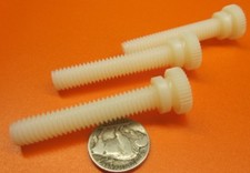 Nylon Plastic Thumb Screw, 3/8"-16 x 2.0" Length, 35/64" Shoulder Dia, 25 Pc