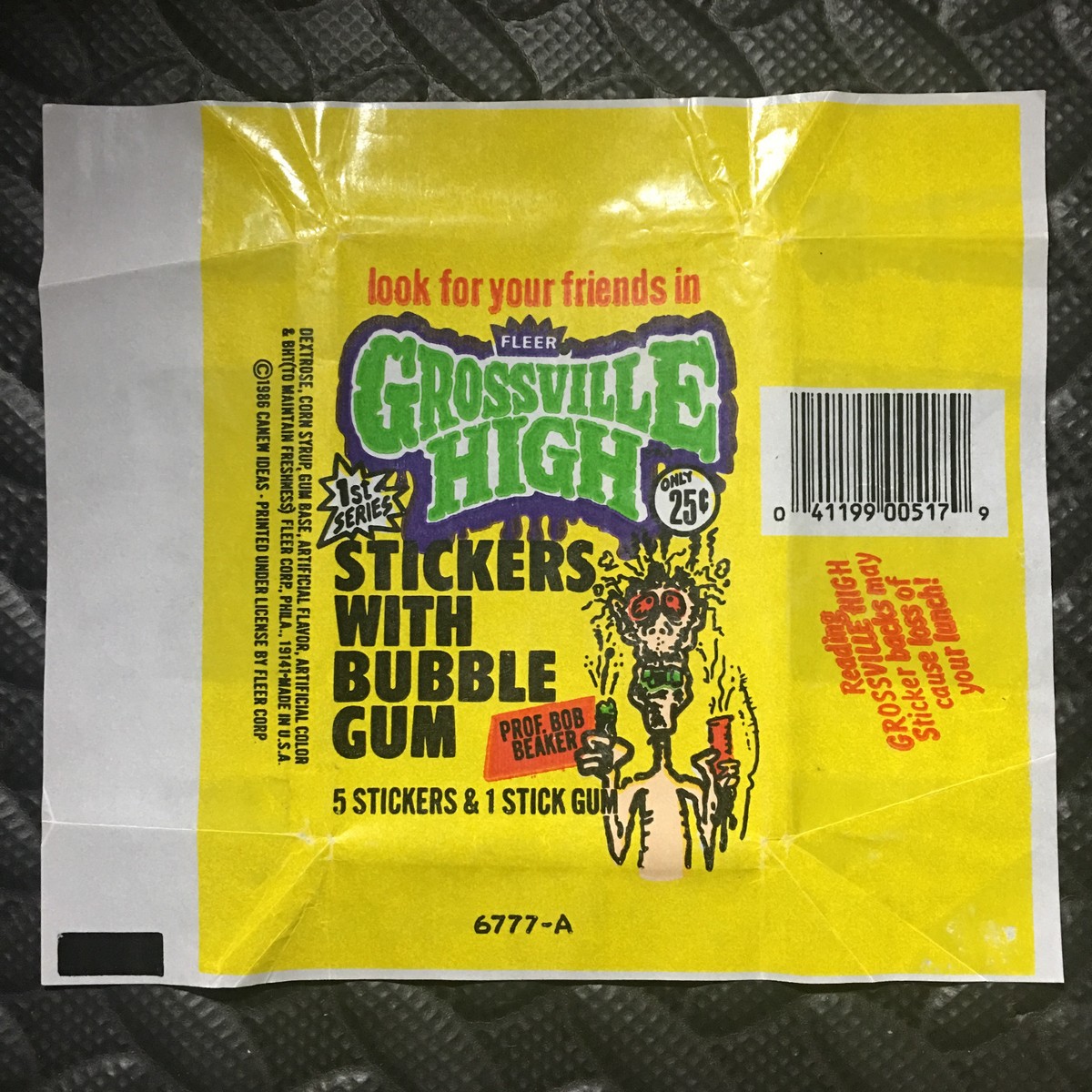 希少！昭和時代 ファミコン スロットクイズカード 新品 GROSSVILLE HIGH 1986 PICK-A-CARD #1 thru #66 or WRAPPER FLEER