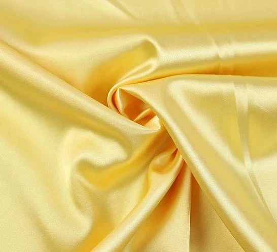 SATIN Deluxe Stoff Innenfutter Blusenstoff Nachtwäsche glänzend GELB EUR 9,98/m