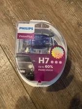 Philips Vision Plus Automobile Car Headlight Bulbs H7 Up To 60% More Vision