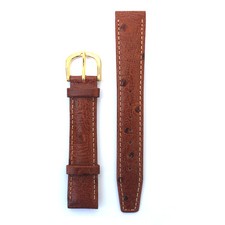 Timex Ostrich Grain Brown Leather Watch Strap