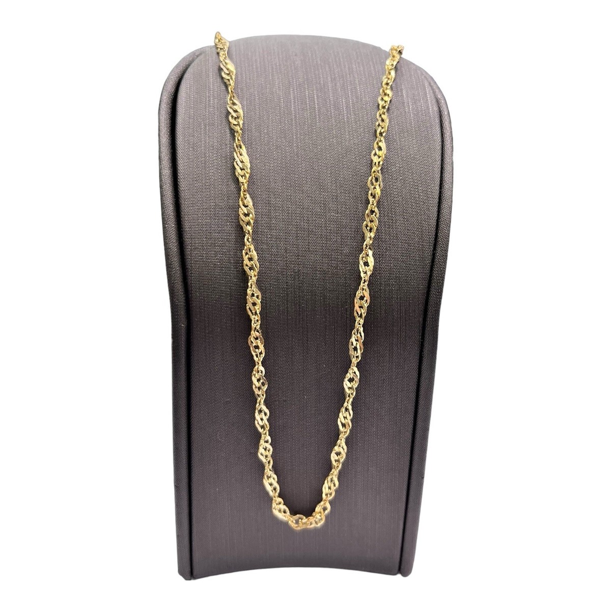 9ct 9K Yellow Gold Singapore Twist Chain Necklace Grams 51cm