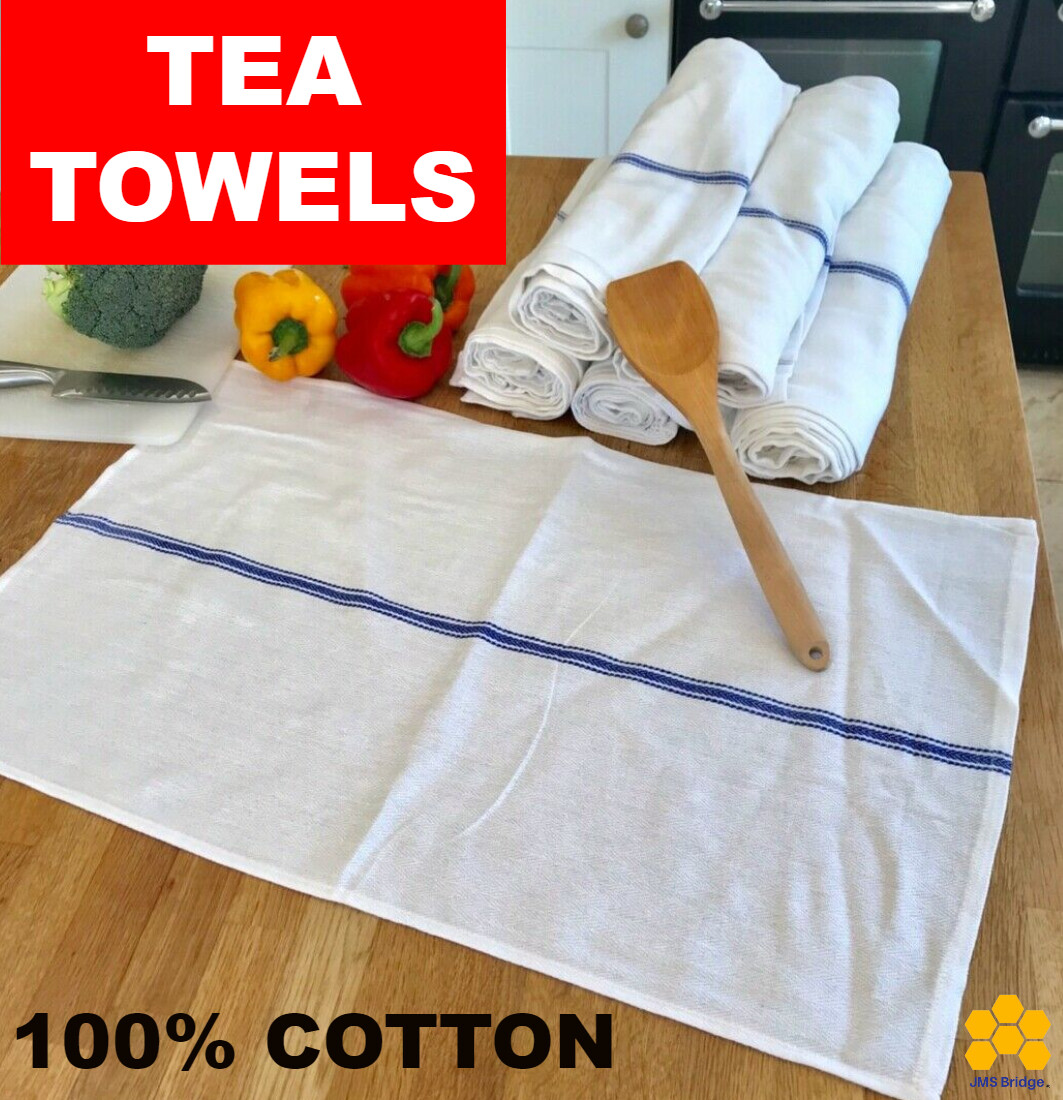5 Pack 100% Cotton Kitchen Towels, 16x19 inch Soft Terry