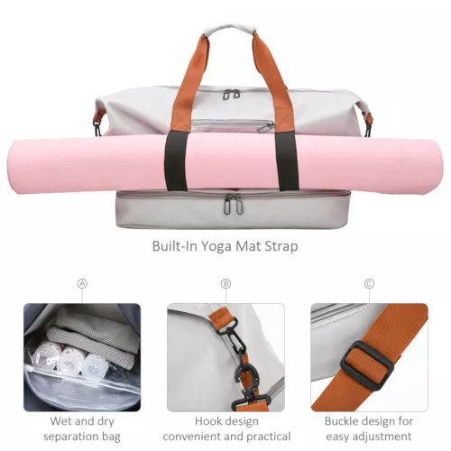 Wasserdichte Reisetasche Sport Fitnessstudio Weekender Gepäcktasche mit Schuhfach - Bild 7 von 31