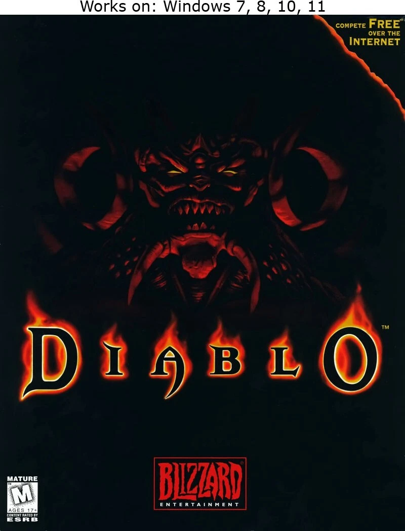 Diablo + Hellfire Expansion PC Game 1996 Windows 7 8 10 11 | EBay