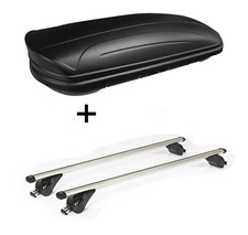 Roof box MAA320L matte + roof rack King2 for Audi A6 4G/C7 Avant 5 door 15-18