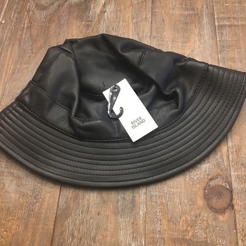 River Island Faix Leather Bucket Hat 