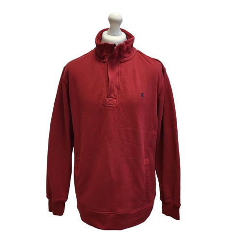 Joles Sweatshirt rot 1/4 Reißverschluss Langarm Herren UK Größe L I799