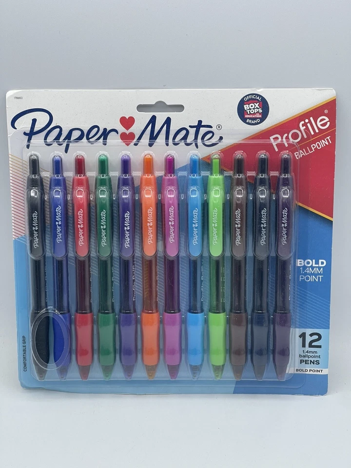 Выдвижные шариковые ручки Paper Mate Profile жирный наконечник в ассортименте чернила 924808 упаковка 2 шт. - Изображение 2 из 4