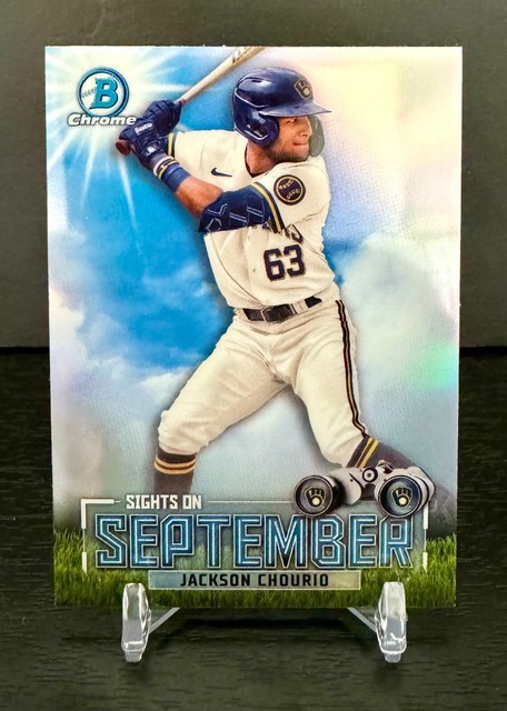 Jackson Chourio 2023 Bowman Chrome Sights on September #SOS-11 Milwaukee Brewers