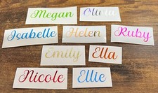 1 , 5, 10 Personalised Vinyl Name Stickers Decal Label Water Bottle Wedding #40