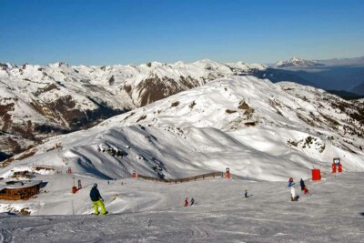Meribel Mottaret Drei Täler Skigebiet Französische Alpen Frankreich Foto Bild