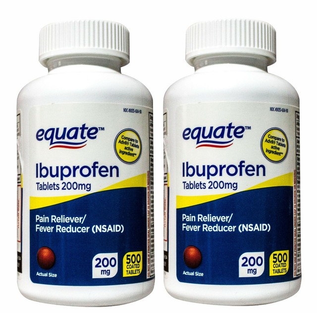 EQUATE Ibuprofen Pain Reliever Tablets 200mg for sale online eBay