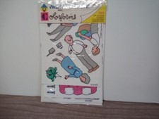 New 1990 Wall to Wall Fun with Colorforms 4 Sheets Family Life