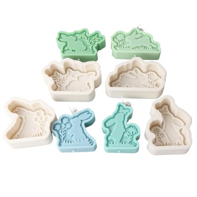 Silicone Rabbit Mold 3D Animal Molds Handmade Soap Mould DIY Cake Decor