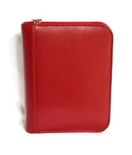 Franklin Covey Zipper Classic Red Ring  Binder Organizer Planner 5.5" x 8.5" NEW
