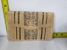 Vintage Antique Czechoslovakian beaded fold over and snap purse