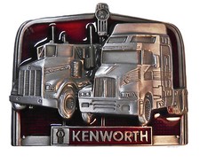 KENWORTH TRUCKS Pewter Finish Metal/Enamel BELT BUCKLE
