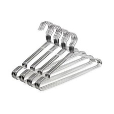 Stainless Steel Strong Metal Coat Hanger Clothes 16.5 Inch 40 Pck Durable Sturdy