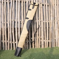 HULARA 52" Shooting Canvas &Leather Rifle Gun Slip Solf Pad Case Zipped Bag