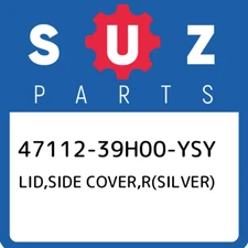 47112-39H00-YSY Suzuki Lid,side cover,r(silver) 4711239H00YSY, New Genuine OEM P