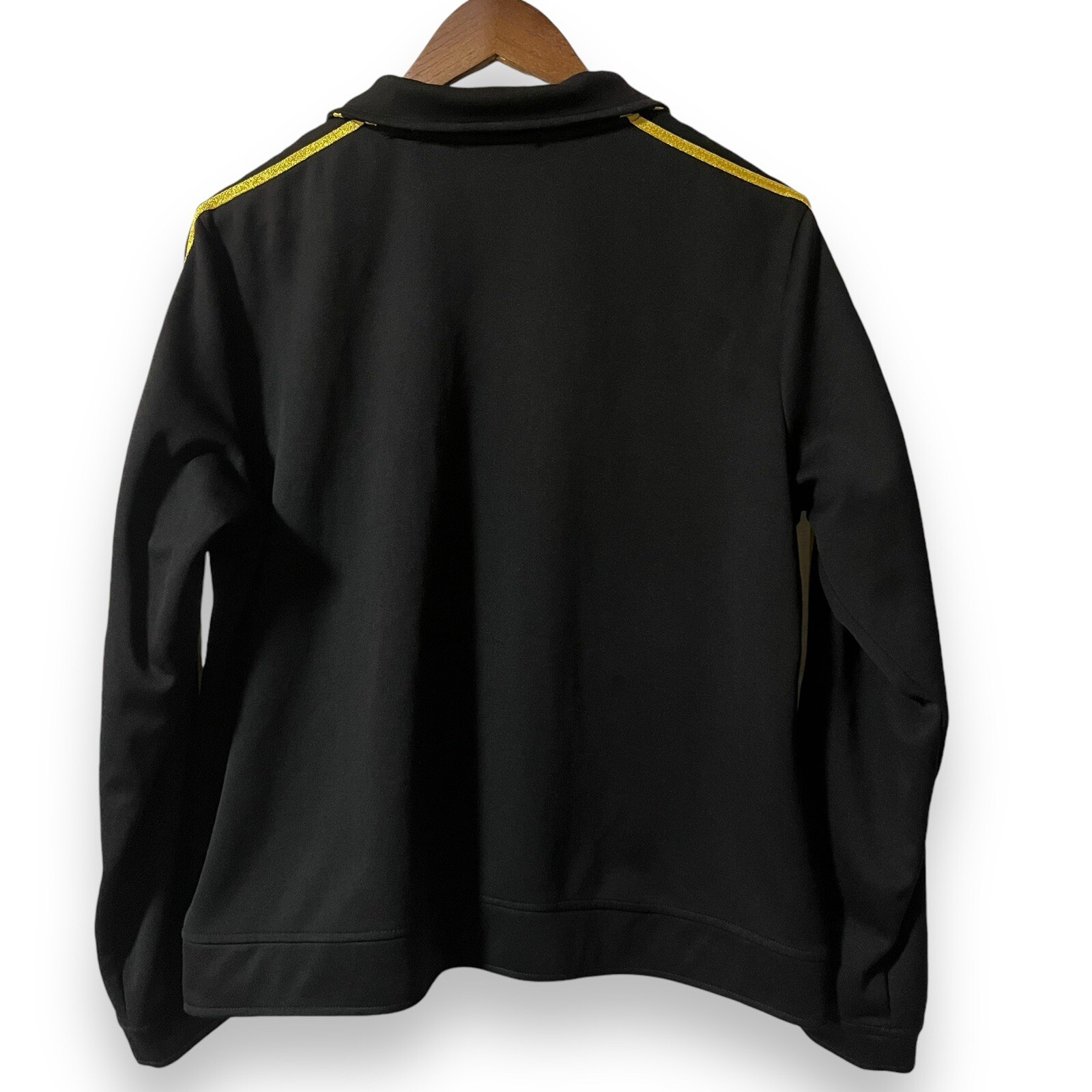 LRL Ralph Lauren Jacket Large Black Gold Large Crest Full Zip Sweater Preppy thumbnail 3