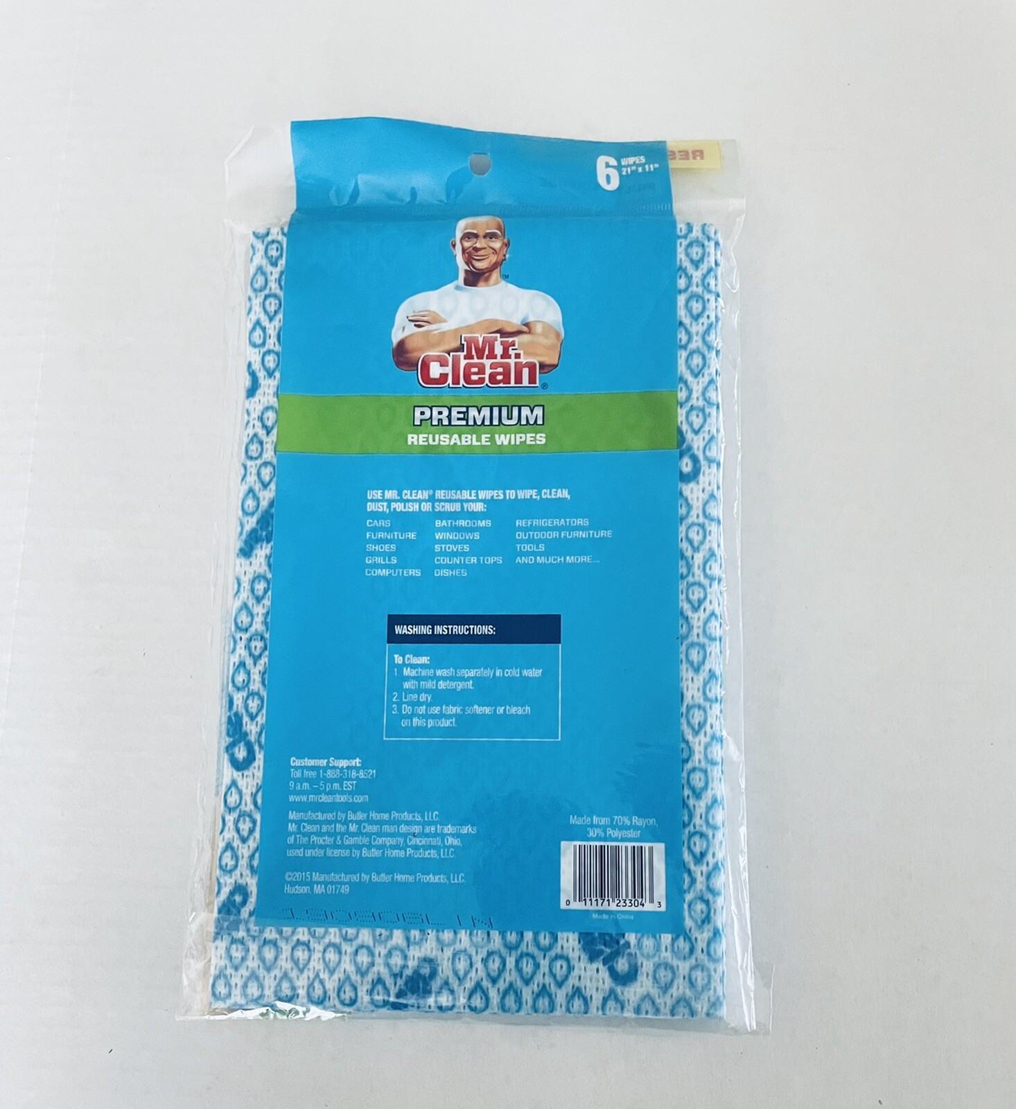 Mr. Clean Multi-Purpose Machine Washable Reusable Cleaning Wipes Pack of 6