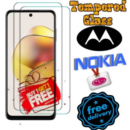F049 Tempered glass For Motorola Moto G73/8/OneFusion/Nokia 3V/3.4/5.4/c3/LG K61 - Picture 1 of 2