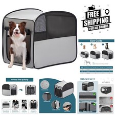 Convenient Collapsible Dog Crate for Medium to Large Dogs - Perfect for Travel