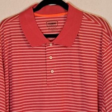 Foundry Polo Shirt Men's 3XL Red w/ White Stripes Active Division NEW w/ Tags