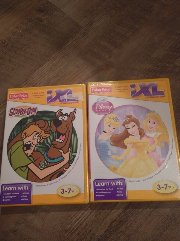 BRAND NEW! FISHER-PRICE iXL LEARNING SYSTEM: SCOOBY-DOO + DISNEY PRINCESSES!