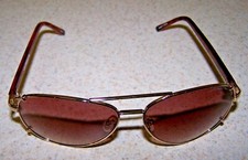 LIZ CLAIBORNE Sunglasses 85565 - GOLD FRAME BR LENS 100 UV NWOT 