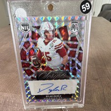 2025 Panini Mosaic Dylan Raiola Future Scripts Autograph Rookie Football Card