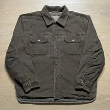 Arizona Jean Company Size XL Corduroy Jacket Fleece Lined Green