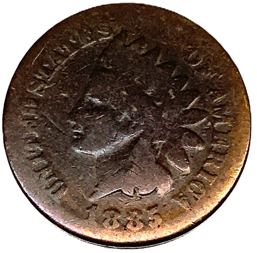 1885 Indian Head Cent Penny ~ Better Date ~ Good Condition ~ 1c US Coin - 2316