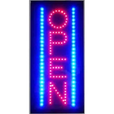 Neonetics 5OVLED Open Vertical LED Sign 11 Width x 26 Height x 1 Depth