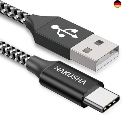 USB C Kabel 3.1A Fast Charge, 1M Charging Cable USB C ladefähig Angle Durable Ny