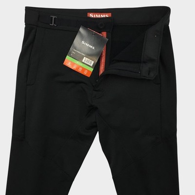 Simms Fleece Midlayer Bottom Raven Black Fishing Pants Mens Medium UPF 50+