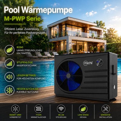 MIchl Inverter Pool-Wärmepumpe M-PWP2 9,0-2,2  kW