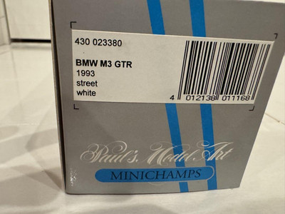 BMW M3GTR 1993 street white ミニカー ミニチャンプス BMW M3GTR 1993 street white ミニカー ミニチャンプス
