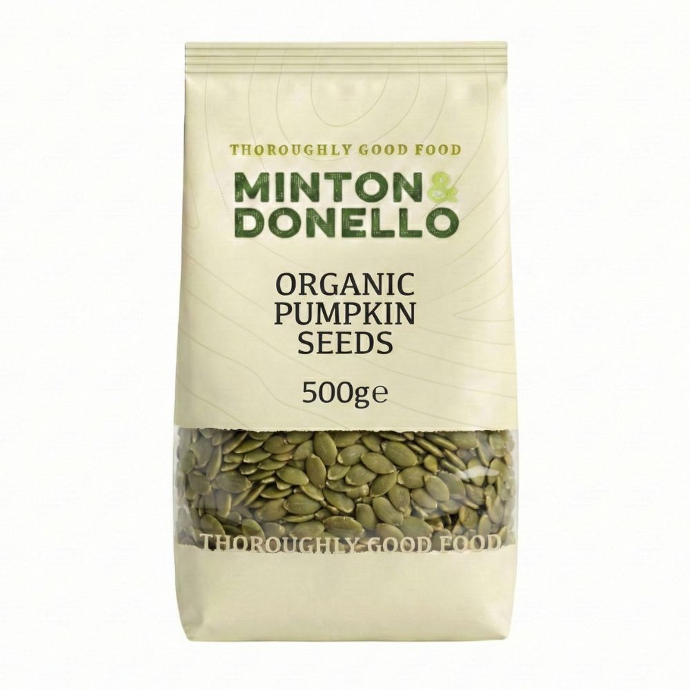 Minton & Donello Organic Pumpkin Seeds 6x500g Raw Pepitas Bulk