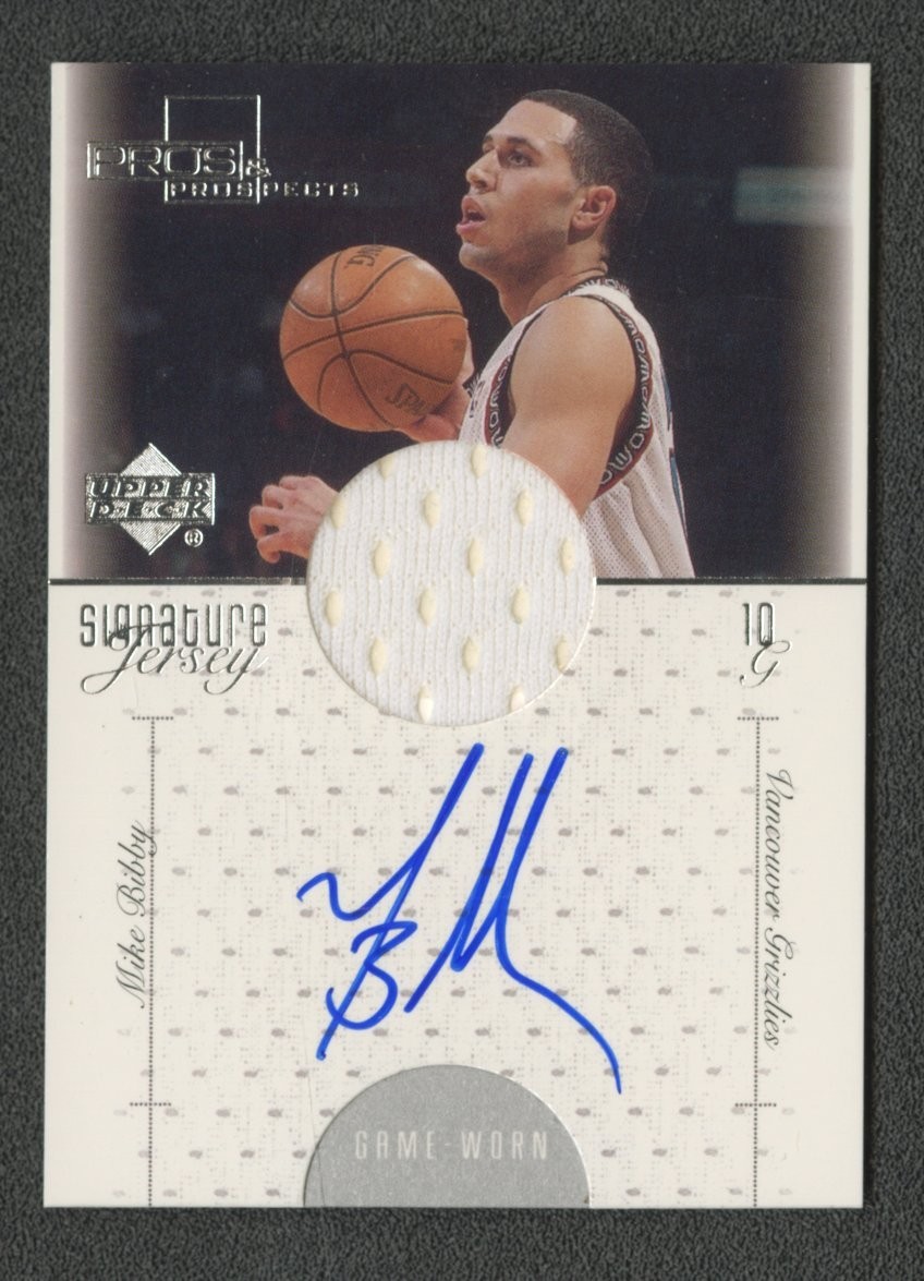 2000-01 Pros & Prospects Mike Bibby Jersey Auto Autograph Game Worn #MB