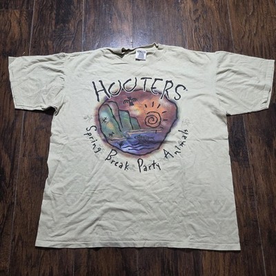 Vintage Hooters Spring Break Party Animals Beach Tribe T Shirt XL Rare