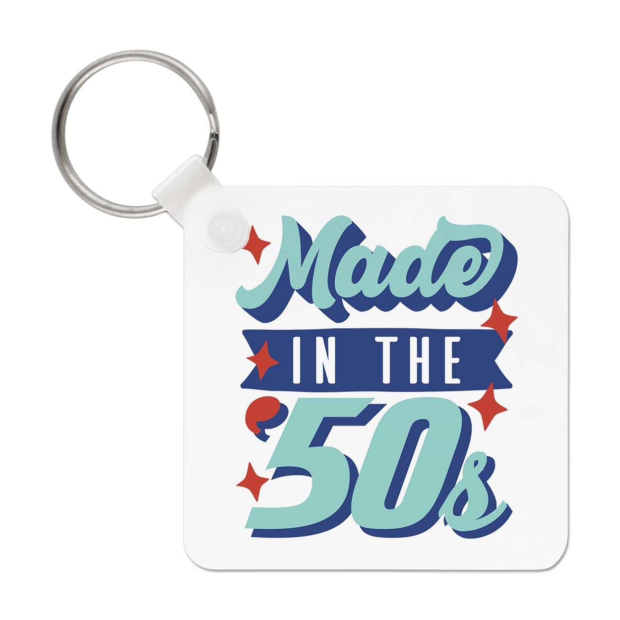 Made In The 50s Keyring Key Chain Born 1950 Birthday Brother Sister Retro Best
