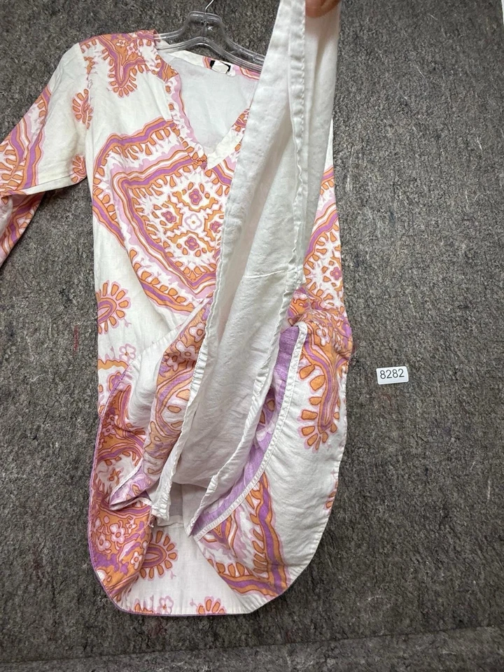 Vestido para mujer J.crew mezcla de lino manga 3/4 forrado talla 6 Foto 4 de 4