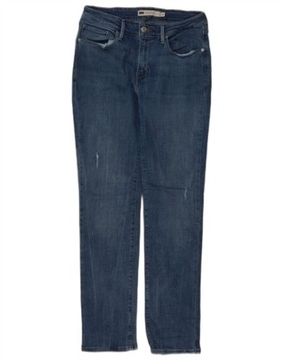 Levi's Damen Distressed Skinny Jeans US 8 Medium W29 L32 Blau Baumwolle CL02