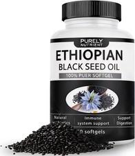Purely Nutrient Ethiopian Black Seed Oil,Non-GMO, Gluten-Free,60 Count