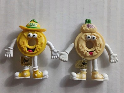 1992 Life Savers Laughin Lemon & Perky Pineapple Toy Rubber Figure Promo