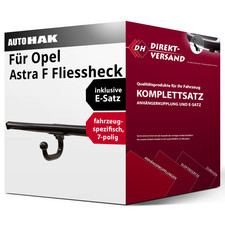 Anhängerkupplung starr + E-Satz 7pol spezifisch für Opel Astra F Fh. 91-98 neu